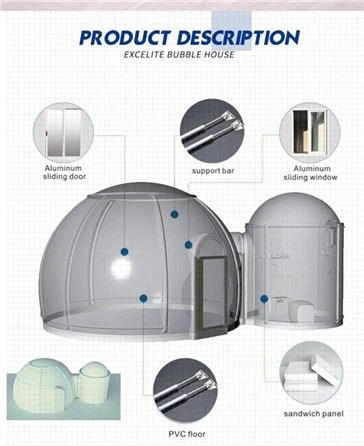 آؤٹ ڈور کیمپنگ شفاف ببل ہاؤس 5M گرم یوگا صاف صحرائی گنبد خیمہ